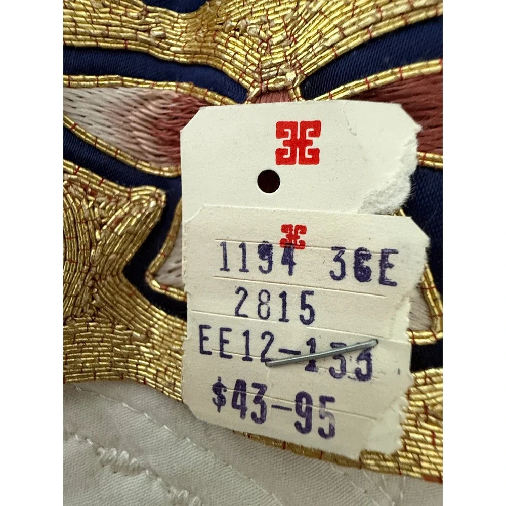 Vintage Chinese Silk Gold Thread Couching Embroidery Butterfly Medallion Panel